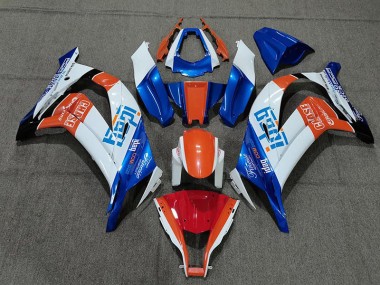 White Blue and Orange 2011-2015 Kawasaki ZX10R Fairings Factory