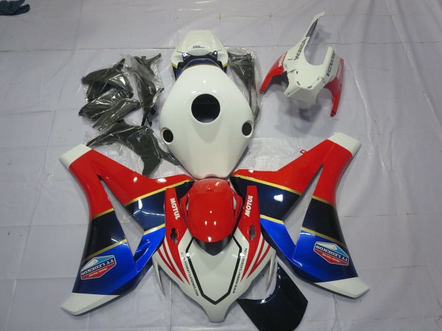 White Blue and Red 2008-2011 Honda CBR1000RR Fairings Factory