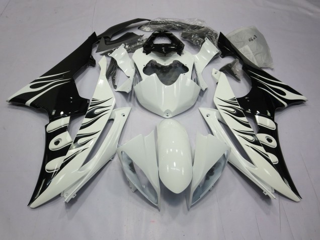 White Flame 2008-2016 Yamaha R6 Fairings Factory White Flame 2008-2016 Yamaha R6 Fairings Factory
