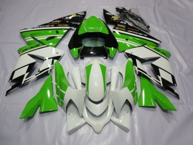 White Green 2004-2005 Kawasaki ZX10R Fairings Factory