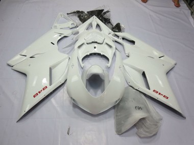 White Pearl 2007-2012 Ducati 848 1098 1198 Fairings Factory