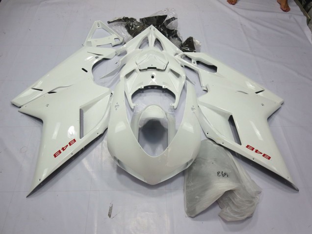 White Pearl 2007-2012 Ducati 848 1098 1198 Fairings Factory White Pearl 2007-2012 Ducati 848 1098 1198 Fairings Factory