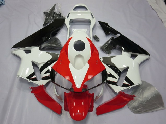 White Red and Black 2003-2004 Honda CBR600RR Fairings Factory White Red and Black 2003-2004 Honda CBR600RR Fairings Factory