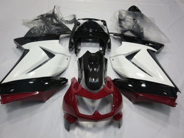 White Red and Black 2008-2013 Kawasaki Ninja 250 Fairings Factory
