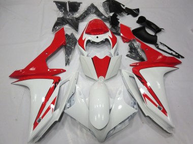 White Red custom 2007-2008 Yamaha R1 Fairings Factory