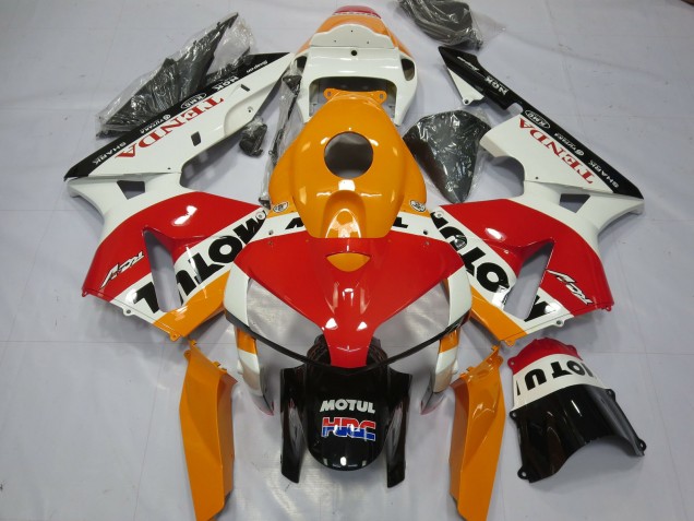 White Repsol 2005-2006 Honda CBR600RR Fairings Factory White Repsol 2005-2006 Honda CBR600RR Fairings Factory