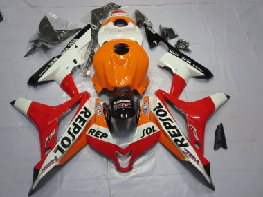 White Repsol 2007-2008 Honda CBR600RR Fairings Factory