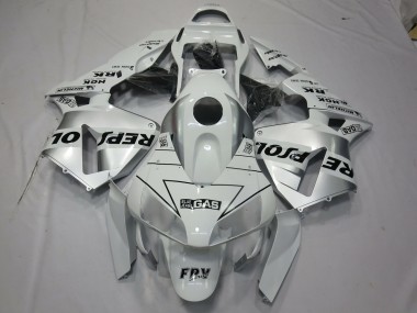 White Silver Repsol 2003-2004 Honda CBR600RR Fairings Factory