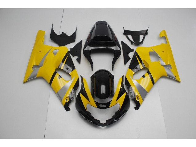 Yellow and Black 2001-2003 Suzuki GSXR 600-750 Fairings Factory Yellow and Black 2001-2003 Suzuki GSXR 600-750 Fairings Factory