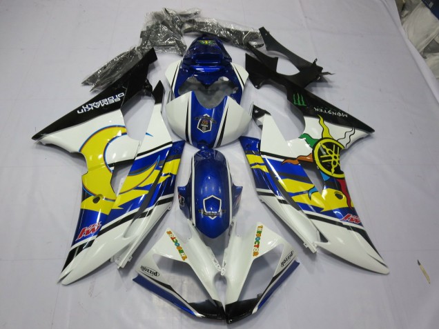 Yellow and Blue 2008-2016 Yamaha R6 Fairings Factory Yellow and Blue 2008-2016 Yamaha R6 Fairings Factory
