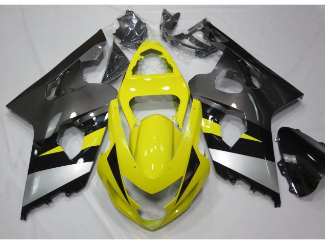 Yellow and Grey 2004-2005 Suzuki GSXR 600-750 Fairings Factory Yellow and Grey 2004-2005 Suzuki GSXR 600-750 Fairings Factory