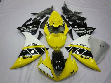 Yellow And White 2013-2014 Yamaha R1 Fairings Factory