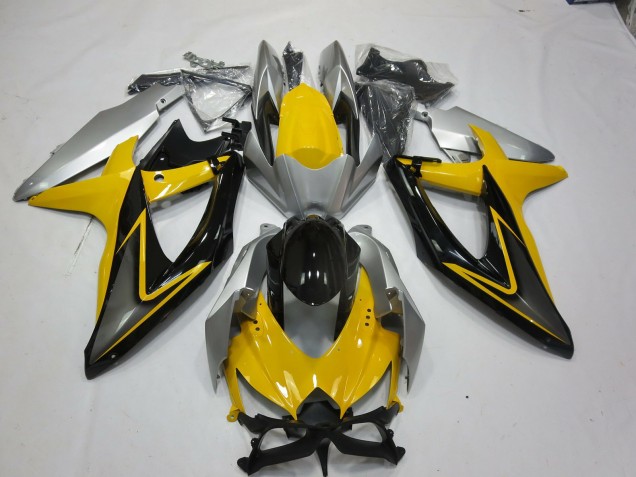 Yellow Black 2008-2010 Suzuki GSXR 600-750 Fairings Factory Yellow Black 2008-2010 Suzuki GSXR 600-750 Fairings Factory
