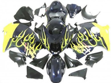 Yellow Flame 1997-2007 Suzuki GSXR 1300 Fairings Factory
