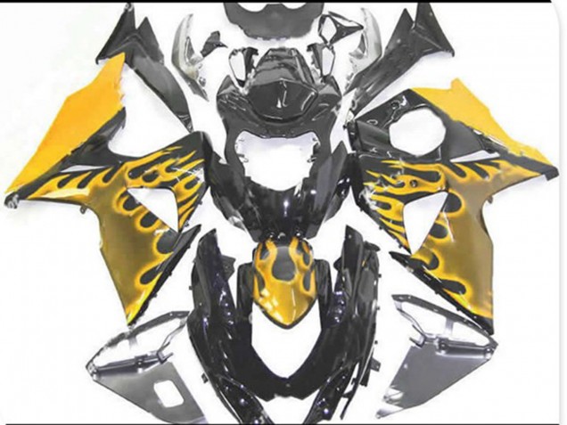 Yellow Flame 2009-2016 Suzuki GSXR 1000 Fairings Factory Yellow Flame 2009-2016 Suzuki GSXR 1000 Fairings Factory