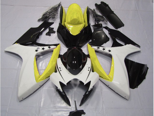 Yellow Star 2006-2007 Suzuki GSXR 600-750 Fairings Factory Yellow Star 2006-2007 Suzuki GSXR 600-750 Fairings Factory
